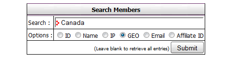 Search IP or GEO location or even affiliate link